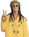 Dreadlocks Hair Hat Rasta Tam Jamaican Man Costume Kit Adult One Size Fits Most