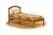 Atlantic Furniture Full Windsor Bed with Open Footrail Antique Walnut Windsor Simple Platform Bed
