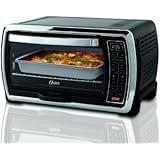 Oster Large Capacity Countertop 6-Slice Digital Convection Toaster Oven, Black/Polished Stainless, TSSTTVMNDG