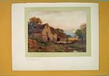 HARVEST MOON COLOR BARN FARM ANTIQUE PRINT FINE ART