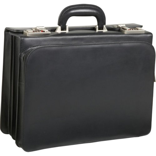 AmeriLeather APC Attache Leather Executive Briefcase (Black) On Sale