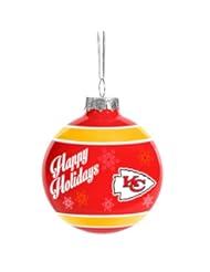 Sports: Forever Collectibles 2016 Christmas Holiday Glass Ball Ornament - Kansas City Chiefs - Forever Collectibles