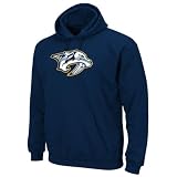NHL Men's Nashville Predators Heat Seal Long Sleeve Hooded Fleece Pullover, Athletic Navy, Large