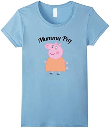 Women's Pig Mummy T-shirt Medium Baby Blue