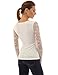 PattyBoutik Women's Sweetheart Floral Lace Long Sleeve Blouse