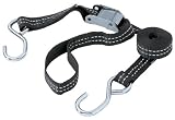Security Chain Company CC1616 16' Black Premium 1 Polyester Web Strap with Easy Release Tie-Down with S-Hooks