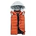 Unisex Slim Fit Padded Sleeveless Jacket Down Vest with Hood