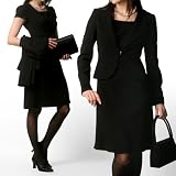 (エイメル) Amel 喪服 ブラックフォーマル用エンパイアワンピース+テーラードジャケット 喪服