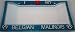 Paw Prints Blue Glitter I Love My Belgian Malinois License Plate Frame
