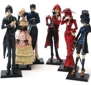 Anime Kuroshitsuji Black Butler Character 6 Piece Figure Set