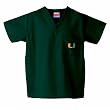 Miami Hurricanes NCAA Classic Scrub 1 Pocket Top (Green)