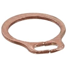 External Retaining Ring, 172 Copper, Inch, 1/8" Shaft Diameter, 0.01" Thick, Pack of 100
