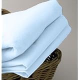 Cot Terry Flat Sheet Blue