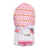 Bask Home Hooded Towel & Washcloth Set - Clover Pink