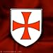 CHRISTIAN ARMY CRUSADER KNIGHTS ORDER TEMPLAR RED CROSS WHITE SHIELD ENAMEL LAPEL PIN