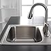 KRAUS 25 Inch Top Mount Single Bowl 18 Gauge Stainless Steel Kitchen Sink with NoiseDefend™ Soundproofing, KTM25