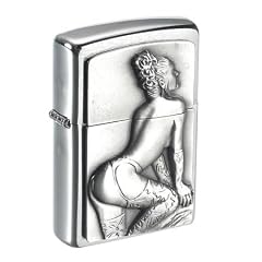 Original Zippo Pretty Woman, Sexy Frau mit Strapsen