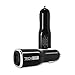 TechMatte Quick Charge 2.0 Car Charger, Dual-Port Quick Charge 2.0 Adaptive Fast Charger for LG G4, Samsung Galaxy S6 / S6 Edge / Note 4, Asus Zenfone 2, HTC One M9 / M8, Moto X Stylus/Pure (With Cable) Black