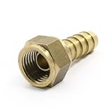 uxcell　パイプコネクタ　ストレート　 六角ニップル　8mmホース　11.5mmのめねじ　2個入り