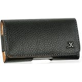 Black Napa Leather Case Pouch For Blackberry Torch 9800