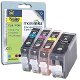 4x Cartouches d'encre Compatibles pour Imprimante Canon Pixma MP520 - Cyan / Jaune / Magenta / Noir- Avec Puce