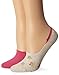 Keds Women's Sneaker Liner Sock with Silicone Heel Grip 2-Pack Natural