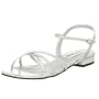 Dyeables Women's Palace Flat Sandal,Silver,7.5 M