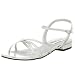 Dyeables Women's Palace Flat Sandal,Silver,8.5 M