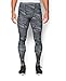 Under Armour Men's HeatGear Armour Printed Compression Leggings, Black (004)/Steel, Large