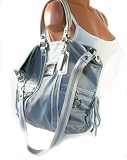 Coach Poppy Leather Spotlight Convertiable Shoulder Bag Purse 13842 Gray Chalk