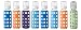 Lifefactory Glass Baby Bottles 8 Pack (9 oz. in Boy Colors)