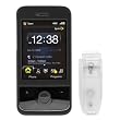Solid Black Rubberized Snap On Crystal Case with Clip for HTC Touch Pro Smartphone