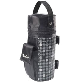 Insulated Travel Bottle Warmer - Black & Grey