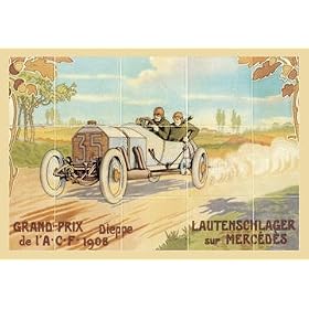 Grand-Prix: Lautenschlager sur Mercedes 12x18 Giclee on canvas