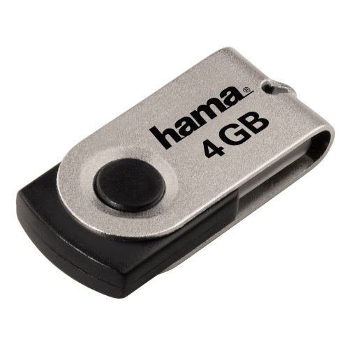 Hama HighSpeed FlashPen Rotate Mini USB-Stick USB 2.0, 4GB, Silber/Schwarz, 100X Preisvergleich