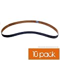 10pk Abrasive Sanding Belt 1/2