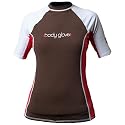 Body Glove Deluxe Womens Short Arm Lycra Rash Guard Shirt (Wood/White/Cor, Medium)