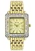 Bulova #98R001 Women's Gold Tone Diamond Bezel Bracelet Watch