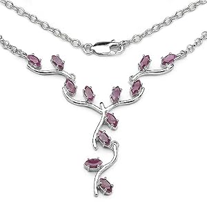 2.40 Carat Genuine Ruby .925 Silver Necklace by