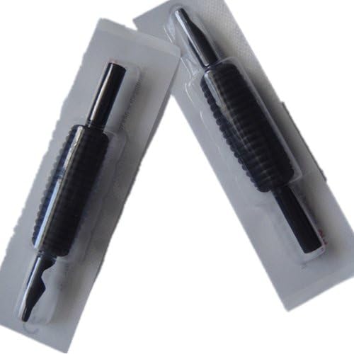 20pcs 19MM SOFT Black Plastic TATTOO DISPOSABLE GRIPS TUBES F Needle Gun TIPS 3/4" 9F