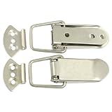 Amico 2 Pcs Steel Spring Toggle Draw Latch Catch for Cases Boxes Chests