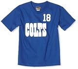 NFL Boys' Indianapolis Colts Peyton Manning 8-20 Name & Number Tee Shirt (Blue, Medium)