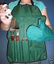 New Barbecue BBQ Grilling Apron & 7pc Utensil Set/kit