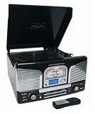 Inovalley Retro Styled HiFi System,FM Radio,Vinyl Record Player & CD Player