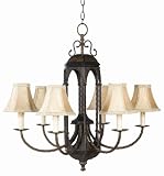 World Imports Lighting 7546-38 Bengal Bay 6-Light Iron Chandelier, Iron Oxide