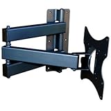 25 Inch Swing Arm Wall mount for LCD TV and Flat Panel Plasma Television VESA200/200x100 Black 1O0