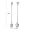 Flawless Sophistication: Sterling Silver Designer Inspired Linear Drop Earrings with CZ Diamonds
