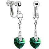 415 EW3mj2L. SL160  Austrian Crystal Heart May Birthstone Clip Earrings