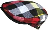 Buffalo Plaid Ivy Scally Cap Cotton Summer Driver Hat (Black - One size fits most)