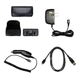 Black Horizontal Large Slim Pouch Carrying Case For Verizon HTC Droid Eris CDMA Cell Phone
